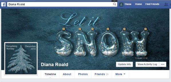 DianaRoald facebook cover: Let It Snow
