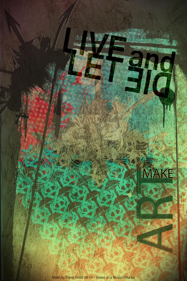 Mediamilitia Grunge Poster Tutorial made by Diana Roald 08-14