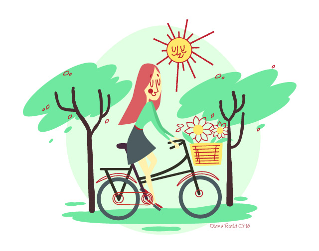 Retro Illustration, made by Diana Roald 03-16