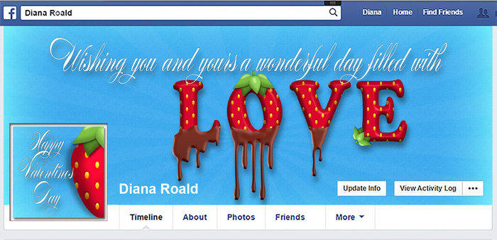 Diana Roald - Facebook cover - Valentines 2016